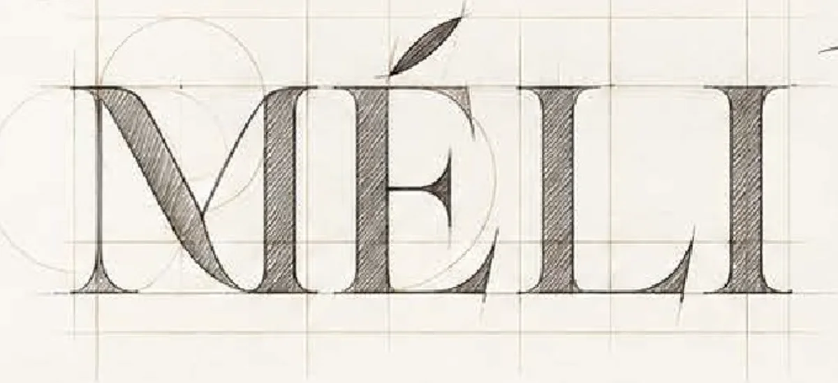 Schizzo a matita del logotipo MÉLI