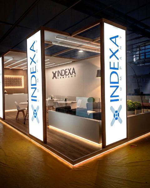 Lightbox stampato per uno stand