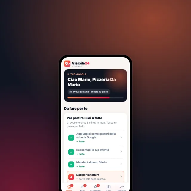 Gestione della scheda Google con l'app Visibile24